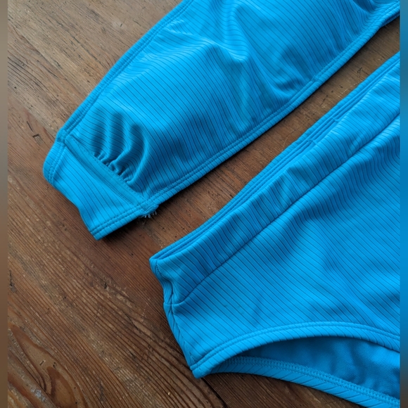 Xhilaration Teal Blue Two Piece Strapless Bikini Set NWOT - Picture 2 of 6